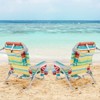 Costway 1/2 PCS Folding Beach Chair for Adult Lightweight Aluminum Camping Chair withStorage Bag Blue/Red - 2 of 4
