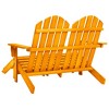 vidaXL 2-Seater Patio Adirondack Chair&Ottoman Fir Wood Orange - 4 of 4