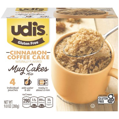 Udis Gluten Free Cinnamon Coffee Mug Cake - 4ct/9.8oz