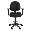 Hampden Furnishings 24.5-34.5" Calliope Collection Comfort Task Stool with Arms Black - 2 of 4