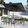 Pellebant 10 x 6.5 FT Rectangular Double Top Patio Market Umbrella with Tilt & Crank - 2 of 4