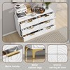 Sideboard 62.9", White Buffet Cabinet with 9 Drawers, Modern Storage for Living Room, Bedroom and Kitchen - 3 of 4