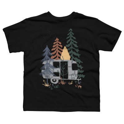 Boy's Design By Humans Camping In Nature By NDTank T-Shirt