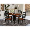 HomeStock 5-Pc Black and Cherry Finish Solid Wood Top - Dining Room Set - Seats 4 - 2 of 4