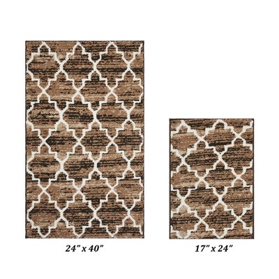 Savio Collection 100% Micro Polyester 2 Piece Bath Rug Set - Better Trends