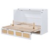 NicBex Queen Size Murphy Bed 80.2" Wooden Frame Murphy Bed Queen Morden Hideaway Wall Bed with Top Shelf and Spacious Drawer for Apartment - 4 of 4