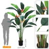 Artificial Bird of Paradise Tree Fake Palm Tree for Indoor Outdoor Modern Decor Faux Plants for Home Office Perfect Housewarming Gift - 3 of 4