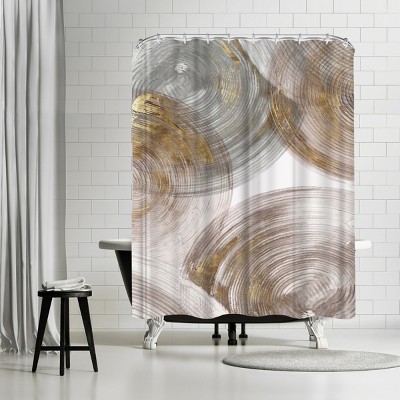 Americanflat Spiral Rings Ii by Pi Creative Art 71" x 74" Shower Curtain