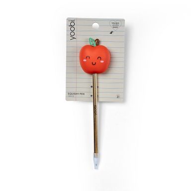Yoobi Squishy Apple Ballpoint Pen 1.0mm Black Ink - Teacher Gift