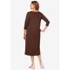 Jessica London Women's Plus Size Knit T-Shirt Dress - 3 of 4