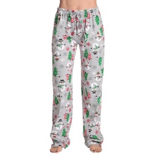 Just Love Womens Buffalo Plaid Knit Jersey Pajama Pants Buffalo Check Cotton PJs - 1 of 3