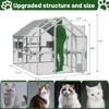 GDFStudio Barlow Modern 111.5" Wood and Metal Outdoor Large Cat House with Waterproof Cover - 3 of 4