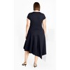 CITY CHIC | Women's Plus Size  Ponte Flare Dress - navy - 16W - 4 of 4