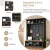 Whisen Freestanding Hall Tree with Shoe Bench, Storage Shelves and 3 Hanging Hooks - 4 of 4