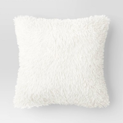 IVORY FUR LUMBAR PILLOW