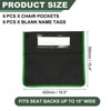 Unique Bargains Classroom Washable PVC Name Card Slots Chair Pockets 12 Pcs - 2 of 4