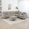 Aortzio 106.5"W Modern Corduroy Track Arm Modular Sectional Sofa - 2 of 4