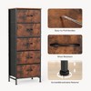 Lyngins 5-Drawer Tall Dresser for Bedroom, Spacious Chest of Drawers, Storage Cabinet with Fabric Bins & Wooden Top for Closet/Entryway/Nursery - 3 of 4