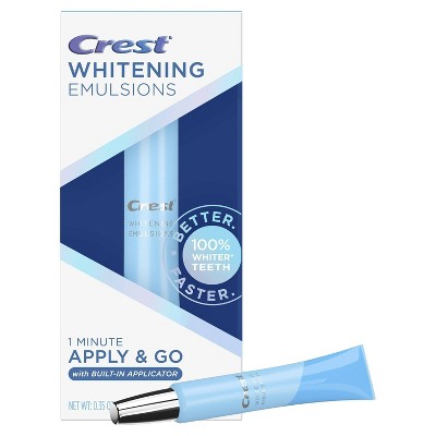 Crest Whitening Emulsions On-the-Go Leave-on Teeth Whitening Treatment with Hydrogen Peroxide +  Built-In Applicator - 0.35oz