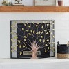 Farmhouse Metal Fireplace Screen Green - Olivia & May: Single Panel, Bronze Spark Guard, No Assembly Required - 2 of 4