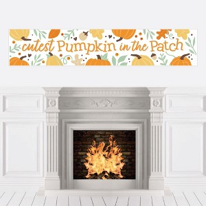 Big Dot of Happiness Little Pumpkin - Fall Baby Shower Decorations Party Banner - 1 of 4