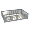 Aortzio Full Size Floor Bed with Hight Guardrails & Door,No Mattress - 4 of 4