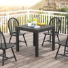 Tangkula Patio Expandable Dining Table  31.5”-63” Adjustable Rectangular All Weather Aluminum Outdoor Dining Table for 4-6 Person - 4 of 4