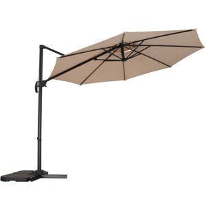 10ft Patio Umbrella with Tilt Crank Lift Waterproof Sun Shade for Deck, Pool, Garden - 1 of 4
