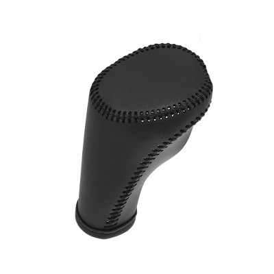 Black Non-Slip Gear Shift Knob Cover & Handbrake Protector – Leather – 1pc