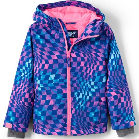 Lands End Kids Insulated Winter Jacket X large Tie Dye Geo