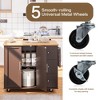 Celebalcony 39.8" W Kitchen Island Cart on Wheels Rolling Portable Dining Room Serving Utility Carts Mobile Movable with Drawers Cabinet - 4 of 4