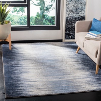 Celestial Charm Round Blue Synthetic 59" Area Rug