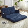 Muti-Functional Folding Loveseat Sofa Bed Floor Sofa Bed,Lazy Sofa with Pillows,6 Position Adjustable Backrest - 2 of 4