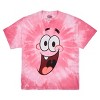 Spongebob Squarepants Big Face Patrick Men's Pink Spiral Wash Crew Neck Short Sleeve T-shirt - 4 of 4