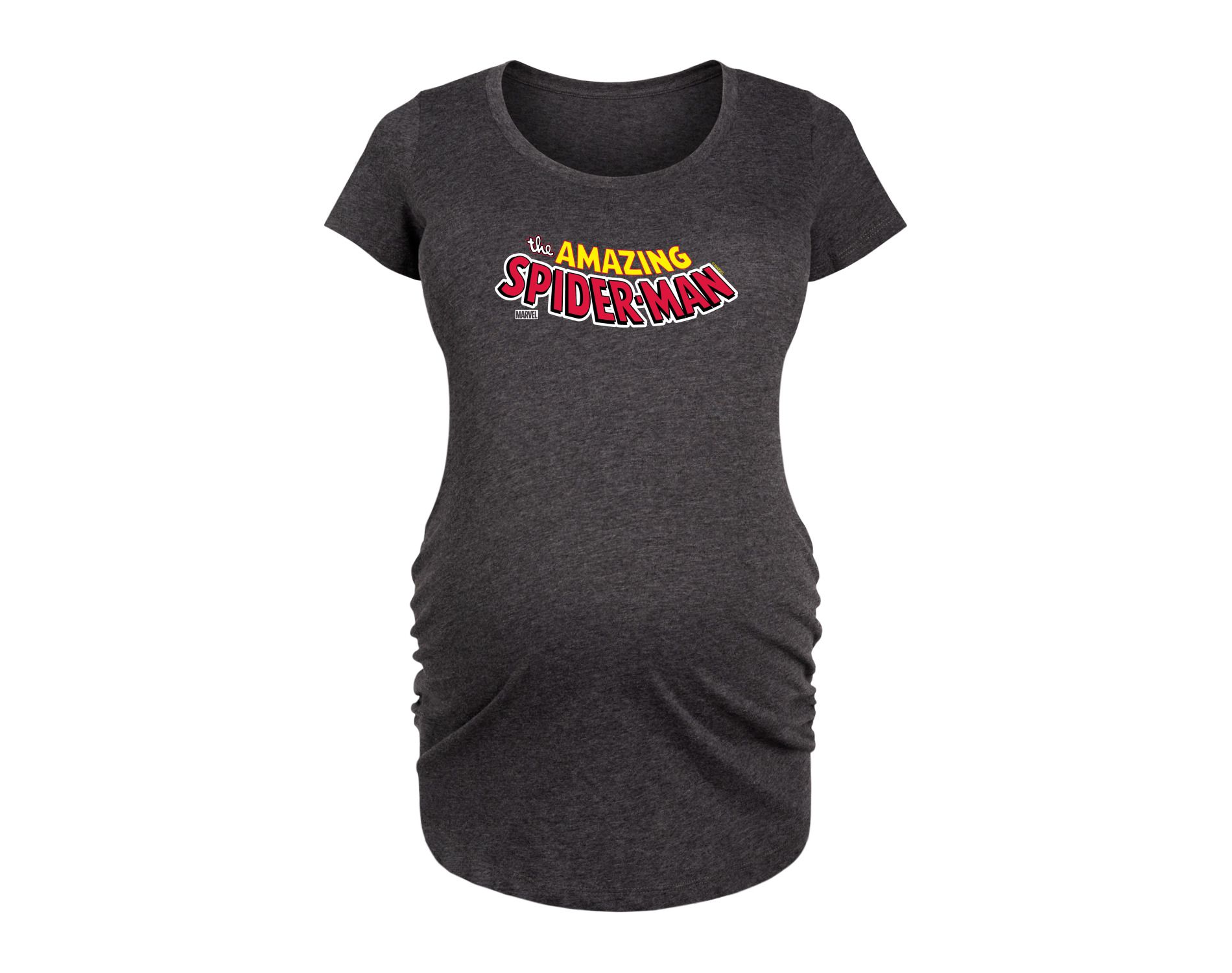 Women's Marvel Spider-man Editorial Logo  - Heather Charcoal - Large