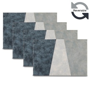 Dainty Home Milano Reversible Premium Vegan Leather 12" x 18" Placemats Set of 4 - 1 of 3