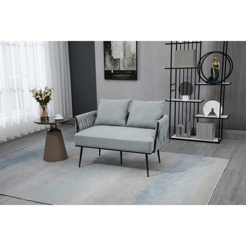 Modern grey discount 2 seater sofa