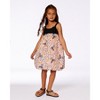 Deux par Deux Girl Printed Bubble Dress Black and Pink Butterflies - 4 of 4
