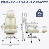 Ergonomic Office Chair with Adjustable Lumbar Support & Footrest, High-Back Mesh Computer Chair, 400LB Capacity for Home, Office, and Gaming - 3 of 4