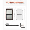 VEVOR Vertical RV Window, 14" W x 22" H Tinted Sliding RV Window with Net Screen & Trim Ring, Fit 15/16" - 1 3/4" Thickness Wall, Black - 3 of 4