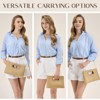 Chic Straw Clutch Purses for Women with Top Handle Summer Bag, Ideal Vacation Handbags and Woven Boho Beach Bags - 4 of 4