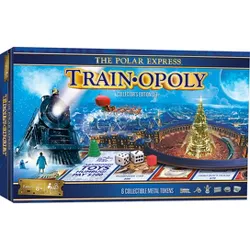 MasterPieces Opoly Board Games - The Polar Express Train Opoly - Officially Licensed Board Games For Adults, Kids, & Family