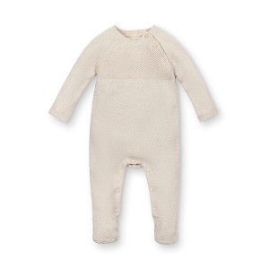 Hope & Henry Baby  Raglan Footed Sweater Romper, Infant - 1 of 4