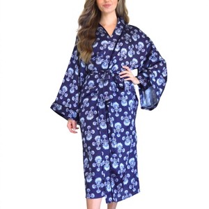 Women's Fan Satin Robe - 8 Oak Lane - 1 of 3