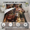 Luupatchy Rustic Deer Comforter Bedding Set with 1 Comforter 2 Pillowcase,Full - 2 of 4