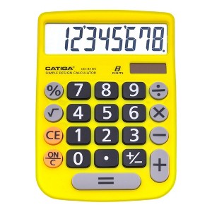 CD-8185 8-Digit Home and Office Calculator (Yellow) - 1 of 4