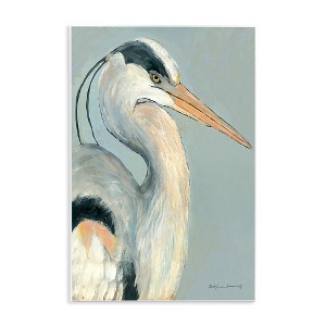 Stupell Industries Egret Bird Wildlife Animal Portrait Wall Plaque Art - 1 of 4