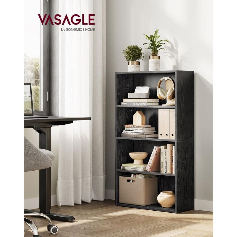 VASAGLE Bookshelf, 23.6 Inches Wide, 4-Tier Open Bookcase with Adjustable Storage Shelves, Floor Standing Unit, 2 of 9