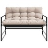 vidaXL Patio Bench with Cushion - Steel Frame, Textilene Fabric, Taupe Cushion, 44.5"x26.4"x29.9" - Garden, Patio, Deck, Outdoor Seating - 4 of 4
