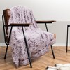 Cheer Collection Long Shaggy Hair Throw Blanket - Purple Ombre (50" x 60") - 4 of 4